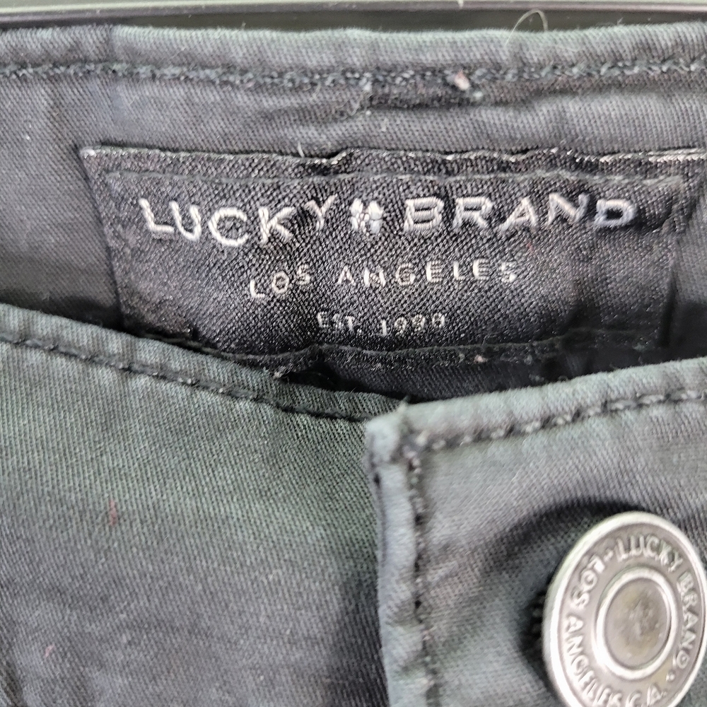 Lucky Brand Womens Black Cotton Pants Size 6/28 - Picture 4 of 12
